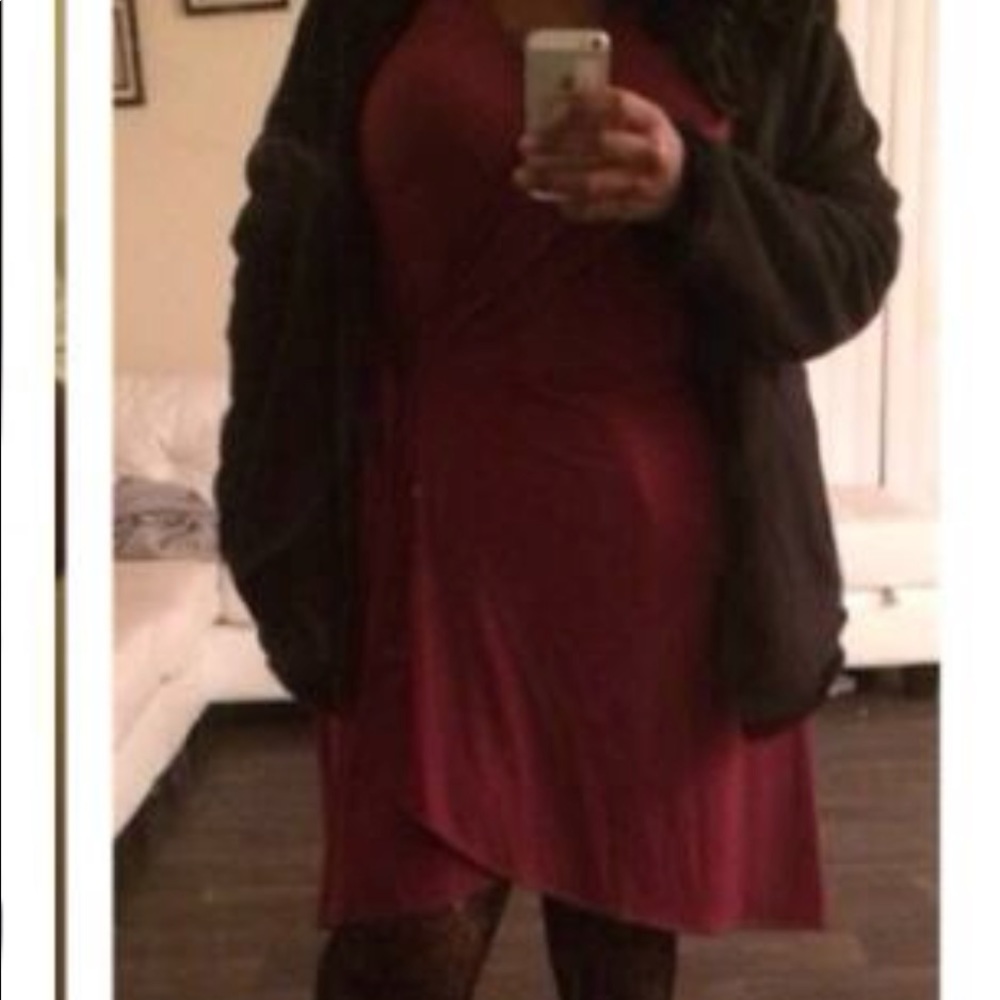 Size 18/20 Burgundy Wrap Dress